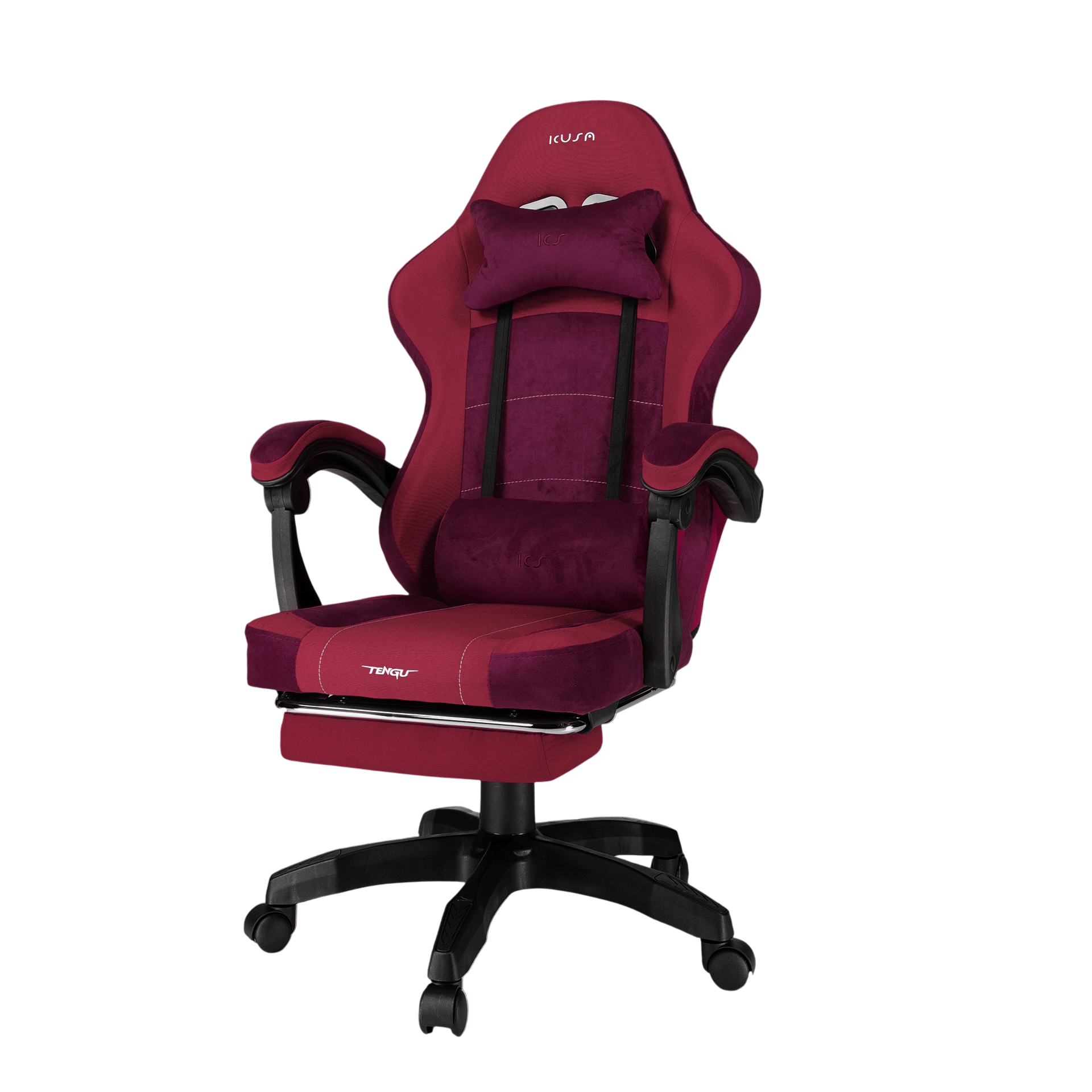 เก้าอี้เกมมิ่ง TENGUGAMINGGEARS รุ่น KUSANAGI (CH-KS-F-RD) สีแดง เบาะผ้า_0